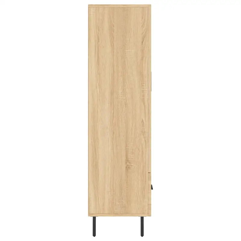 Hoge kast van bewerkt hout met metalen poten voor een moderne look - Dressoirs & buffetkasten