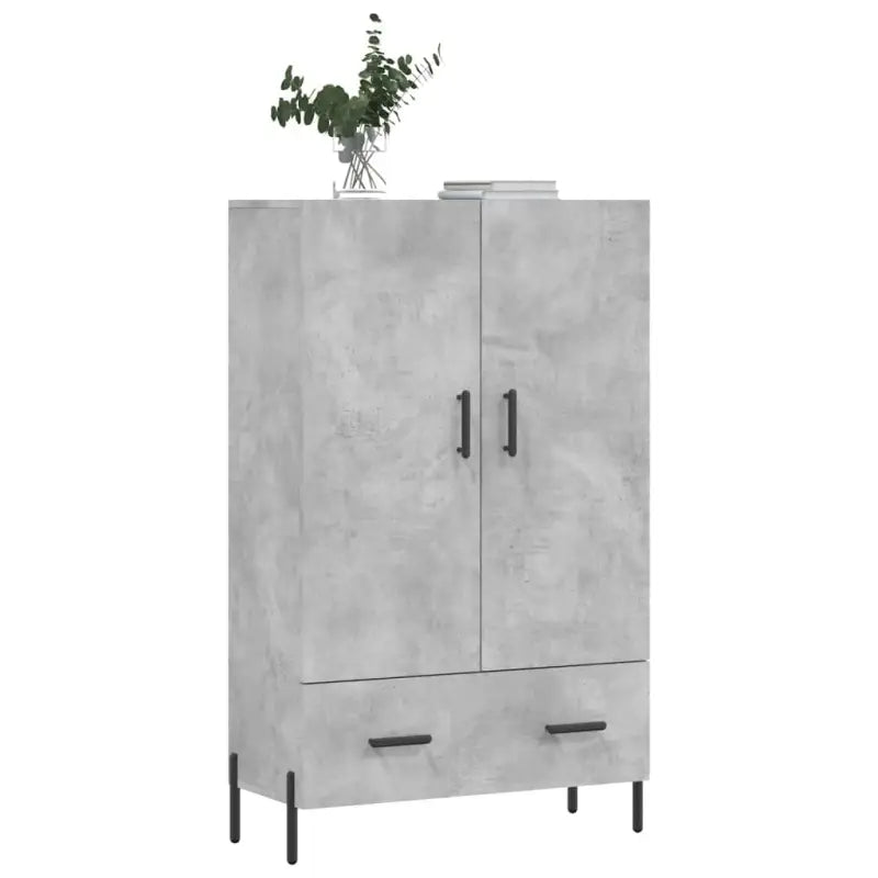 Hoge kast van bewerkt hout met metalen poten voor moderne stijl - Dressoirs & buffetkasten