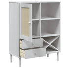 Hoge kast van massief grenenhout met elegante uitstraling - Dressoirs & buffetkasten