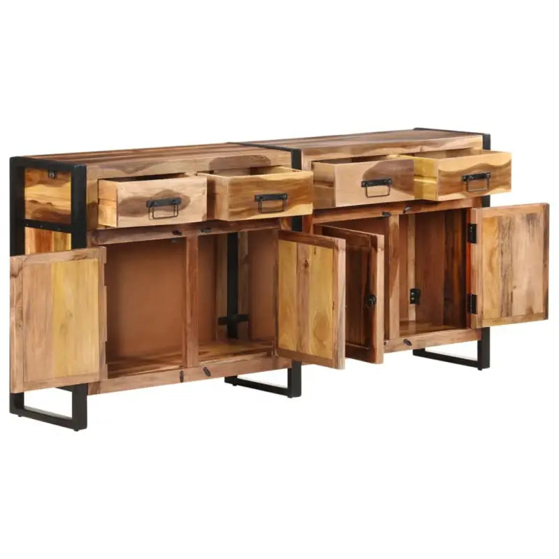 Honingkleurige massief acaciahouten dressoir voor je interieur - Dressoirs & buffetkasten