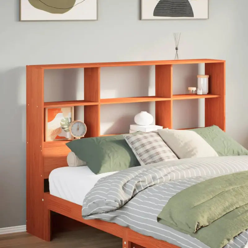 Hoofdborden en voetborden van massief grenenhout voor een complete slaapkamerstijl - Wasbruin / 135 cm / 1