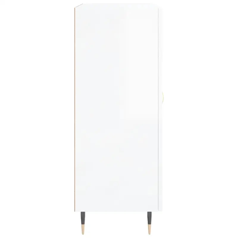 Hoogglans wit dressoir met bewerkt hout voor een tijdloze uitstraling - Dressoirs & buffetkasten