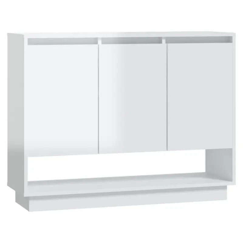 Hoogglans witte dressoir van bewerkt hout voor moderne inrichting - Dressoirs & buffetkasten