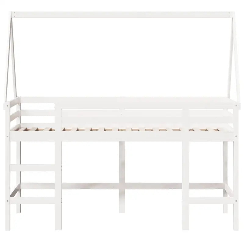 Hoogslaper voor kinderen van massief grenenhout met open zijdeur - Bedden & bedframes