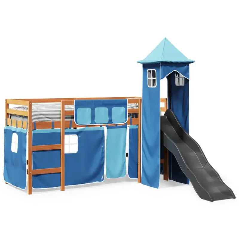 Hoogslaper voor kinderen van massief grenenhout voor plezier en ruimtebesparing - Bedden & bedframes