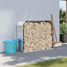 Houtblokhouder van gegalvaniseerd staal voor nette opslag - Zilver / 120 x 45 x 100 cm - Brandhoutrekken