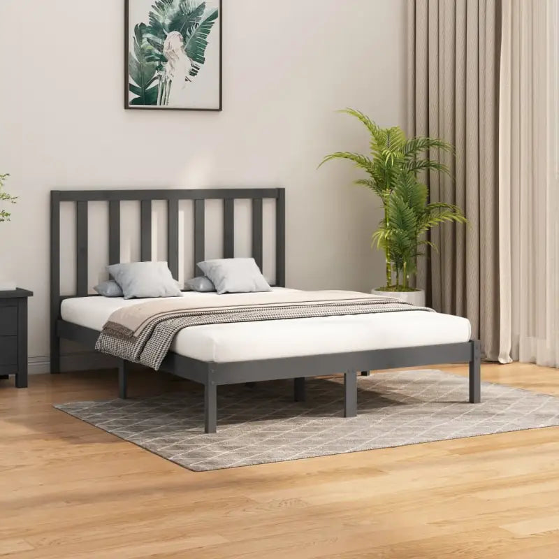 Houten bedframe met tijdloos ontwerp en massief grenenhout - Bedden & bedframes