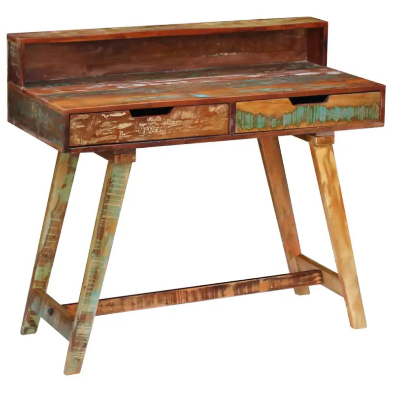 Houten bureau in vintage stijl van massief gerecycled hout - Bureaus