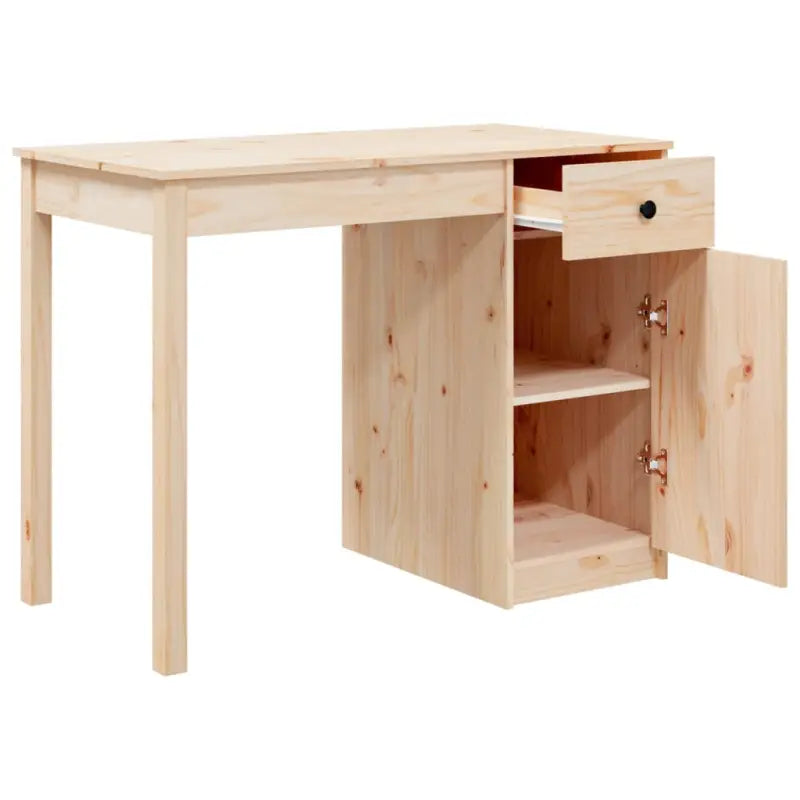 Houten bureau van massief grenenhout met strak en praktisch design - Bureaus