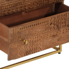 Houten cd en dvd kast van massief mangohout met tijdloze uitstraling - Cd- & dvd-kasten