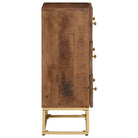 Houten cd en dvd kast van massief mangohout met tijdloze uitstraling - Cd- & dvd-kasten