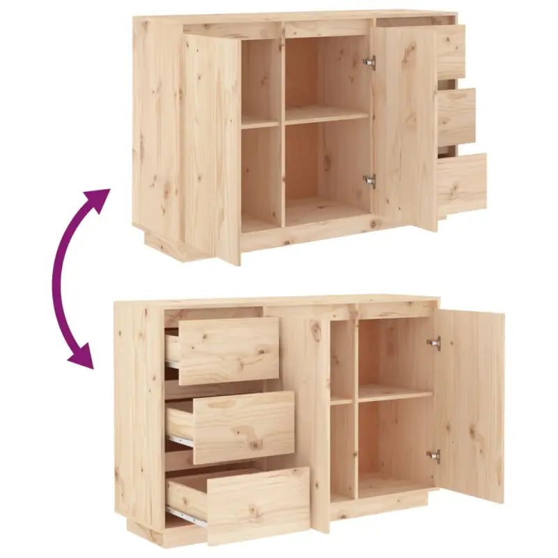 Houten dressoir met massief grenenhout voor woonkamer of slaapkamer - Dressoirs & buffetkasten