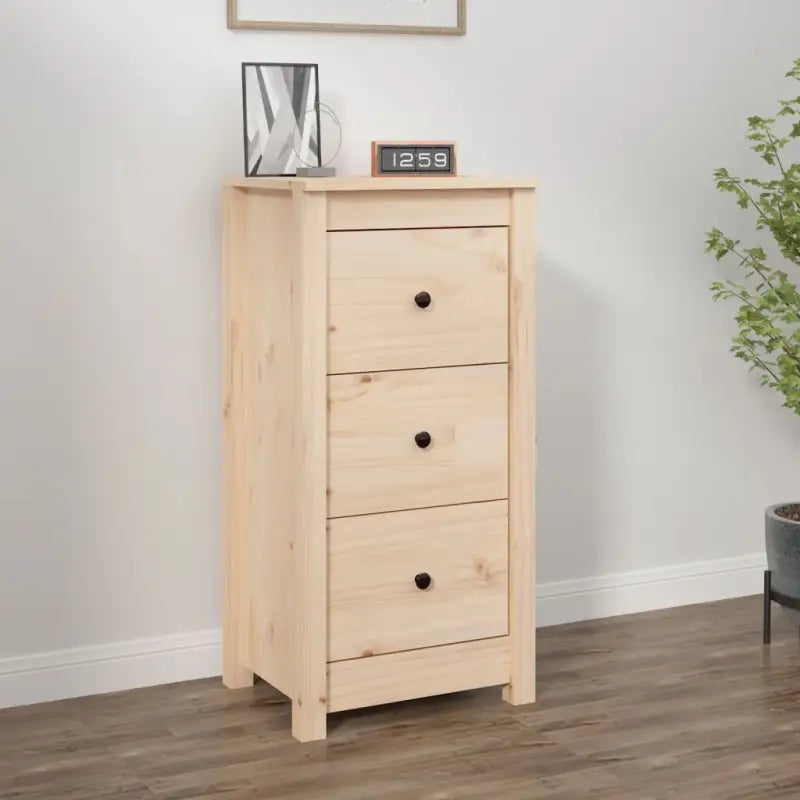 Houten Dressoir van massief grenenhout voor een opgeruimde woonkamer - Naturel / 1 / Kast met 3 lades - Dressoirs &
