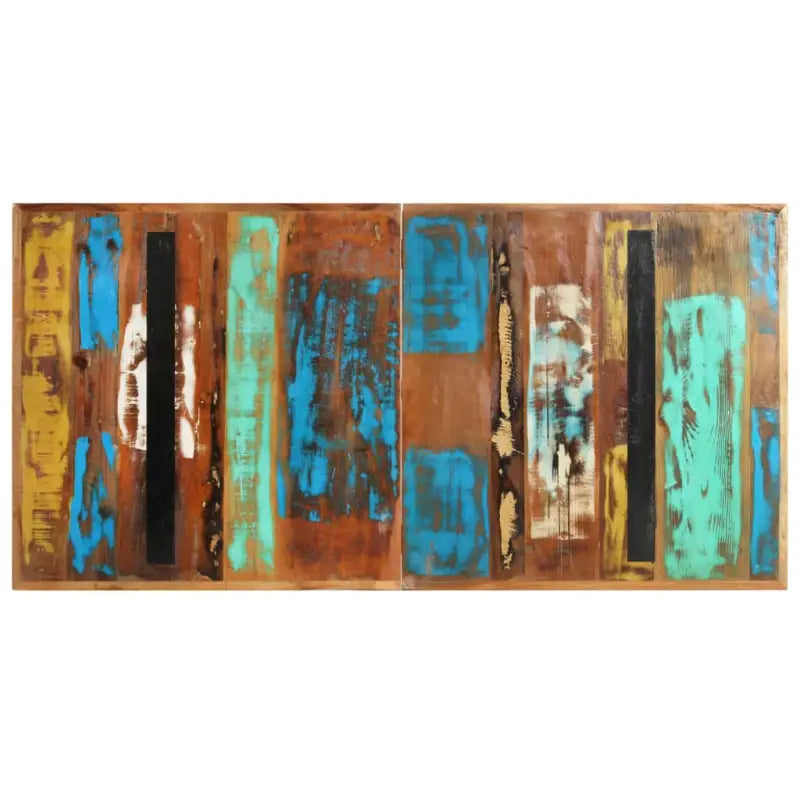 Houten eettafel van massief gerecycled hout in industriële stijl - Eettafels