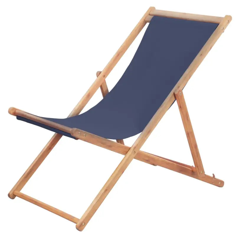 Houten frame tuinstoelen voor comfortabel genieten buiten - Blauw / 1 - Tuinstoelen