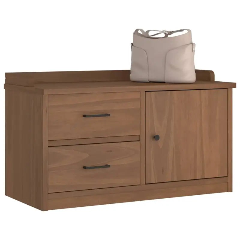 Houten gangbank met massief grenenhout voor een warme entree - Opberg- & halbankjes