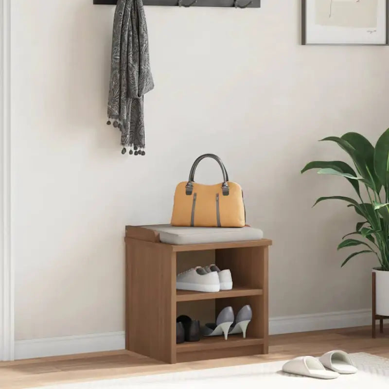 Houten gangbank van massief grenenhout met rustieke charme - Opberg- & halbankjes