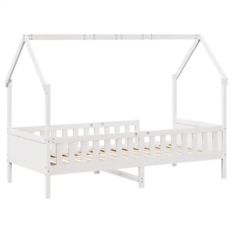 Houten kinderbedframe met open dakstructuur en massief grenenhout - Bedden & bedframes