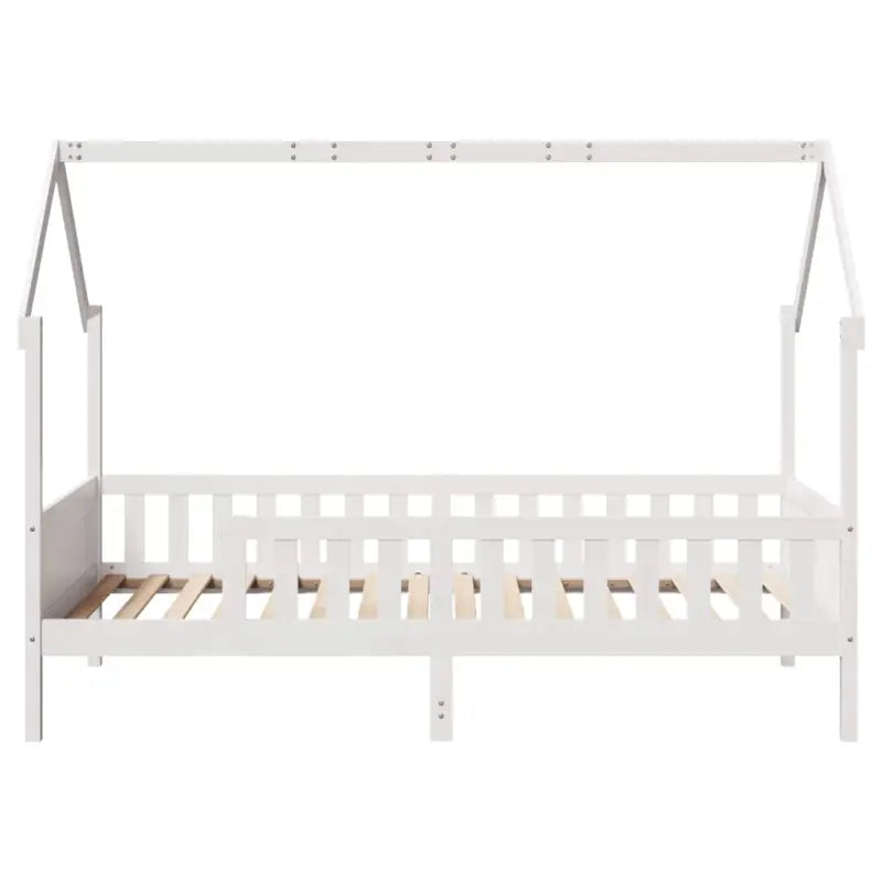 Houten kinderbedframe met open dakstructuur en massief grenenhout - Bedden & bedframes