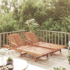Houten Ligstoelen Set van Massief Acaciahout voor Buiten Gebruik - 1 / 2 ligbedden - Ligstoelen