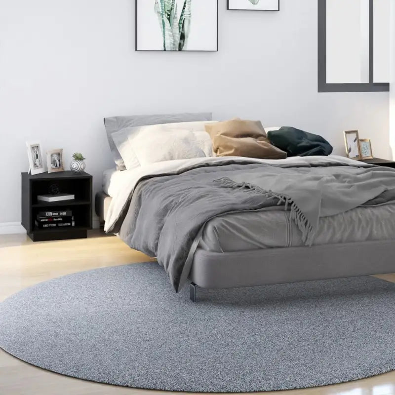 Houten nachtkastje van massief grenenhout met moderne charme - Zwart / 2 - Nachtkastjes