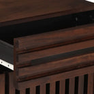 Houten nachtkastje van massief mangohout voor een stoer interieur - Nachtkastjes