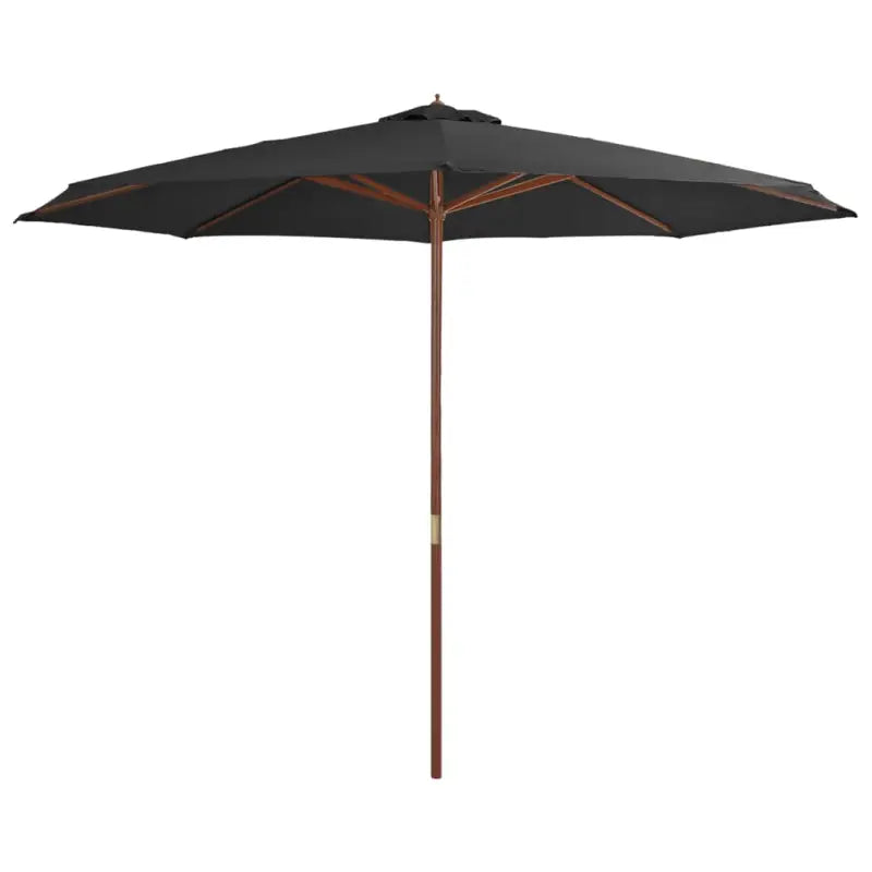 Houten paal parasol voor schaduw en UV-bescherming - Antraciet / 1 - Parasols en zonneschermen
