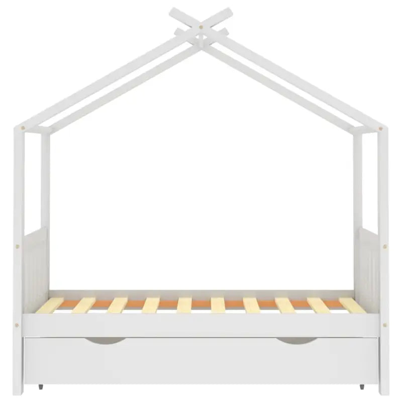 Houten peuterbed met lade in massief grenenhout met boomhut-stijl - Peuter- & kinderbedden
