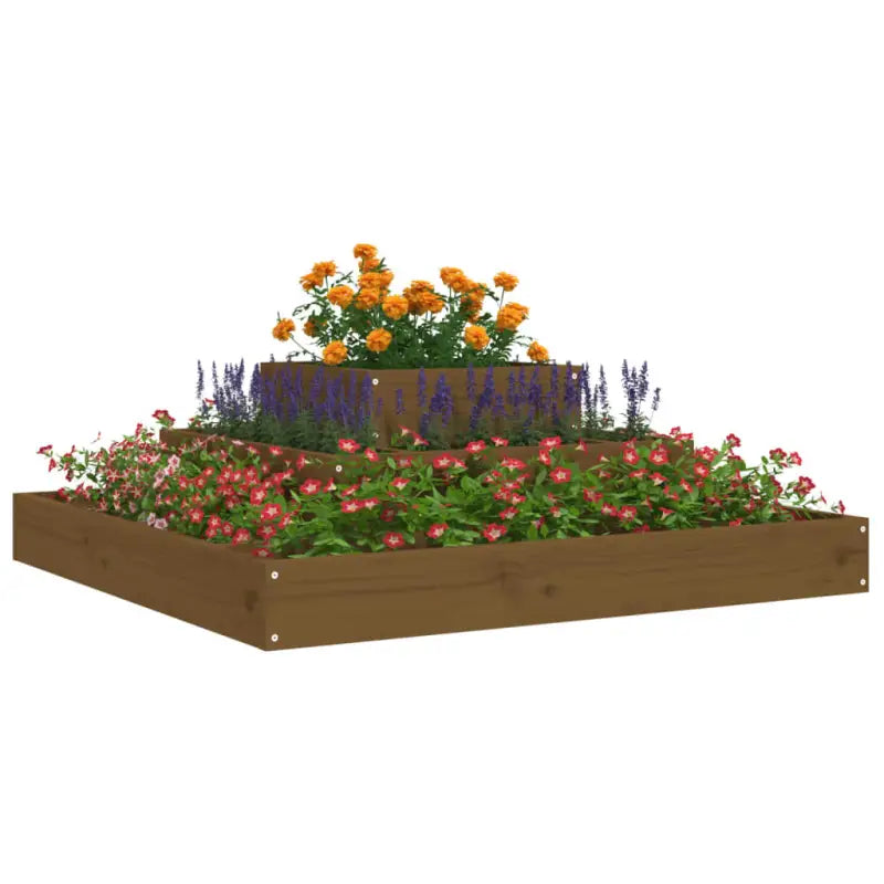 Houten plantenbak van massief grenenhout voor bloemen en planten - Bloempotten & plantenbakken