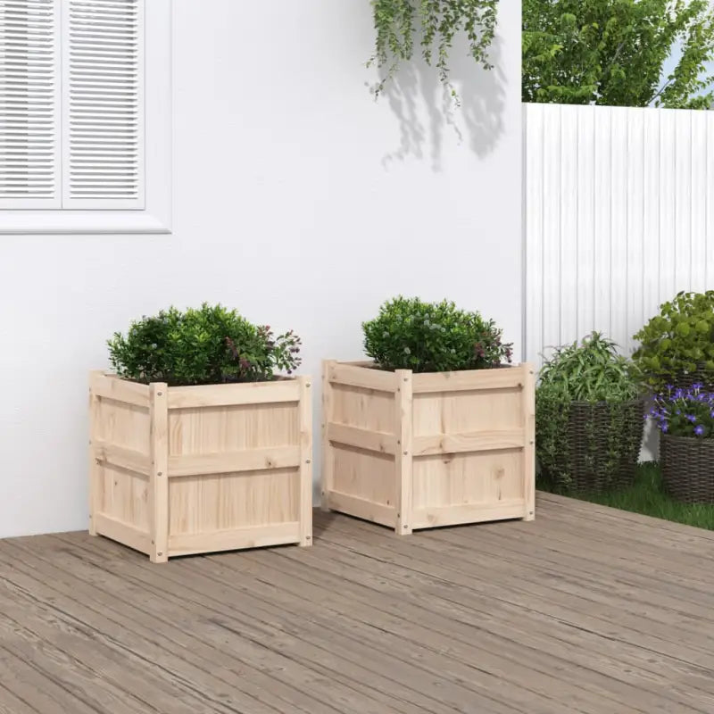 Houten plantenbakken van massief grenenhout voor tuin en balkon decoratie - Bloempotten & plantenbakken