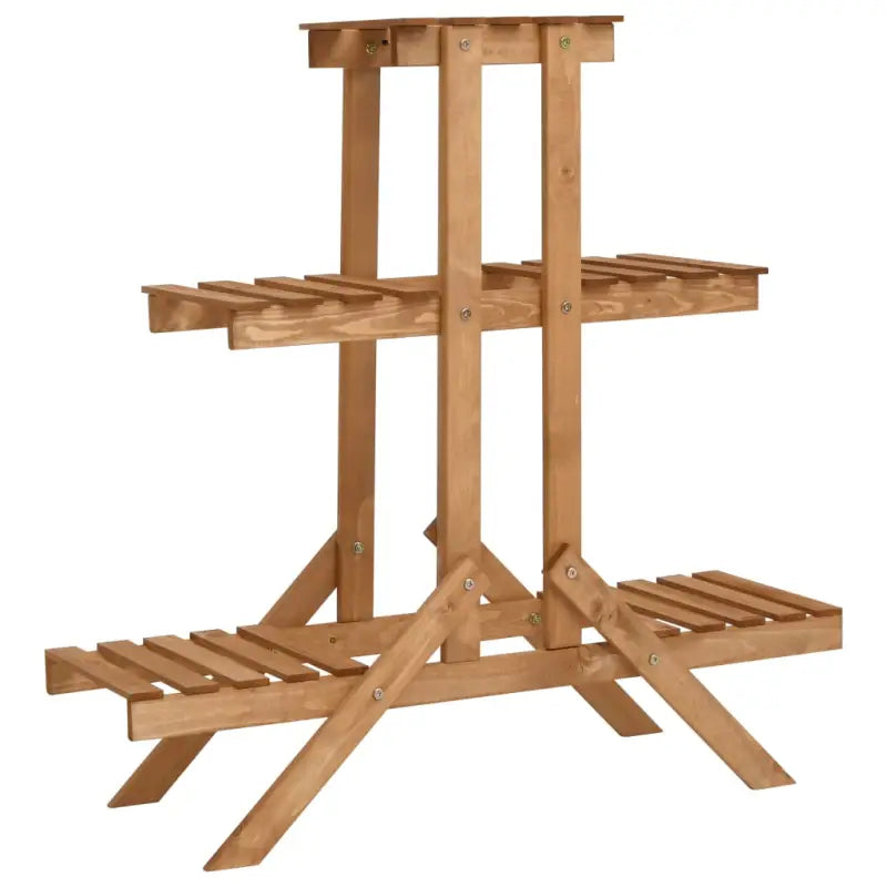 Houten Plantenstandaard voor Binnen en Buiten Gebruik - 83 x 25 x 83 cm / 1 - Plantenstandaarden