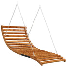 Houten schommelbank met luifel van massief vurenhout met teak afwerking - Schommelbanken