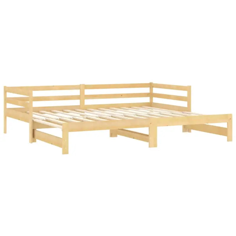 Houten slaapbank van massief grenenhout met comfortabele afmetingen - Bruin - Bedden & bedframes