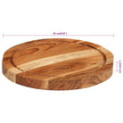 Houten snijplank van massief acaciahout voor in je keuken - 25 x 2.5 cm - Snijplanken