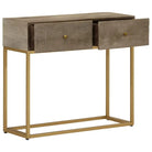 Houten wandtafel met opbergkasten van massief mangohout - Opbergkasten & lockerkasten