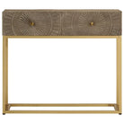 Houten wandtafel met opbergkasten van massief mangohout - Opbergkasten & lockerkasten