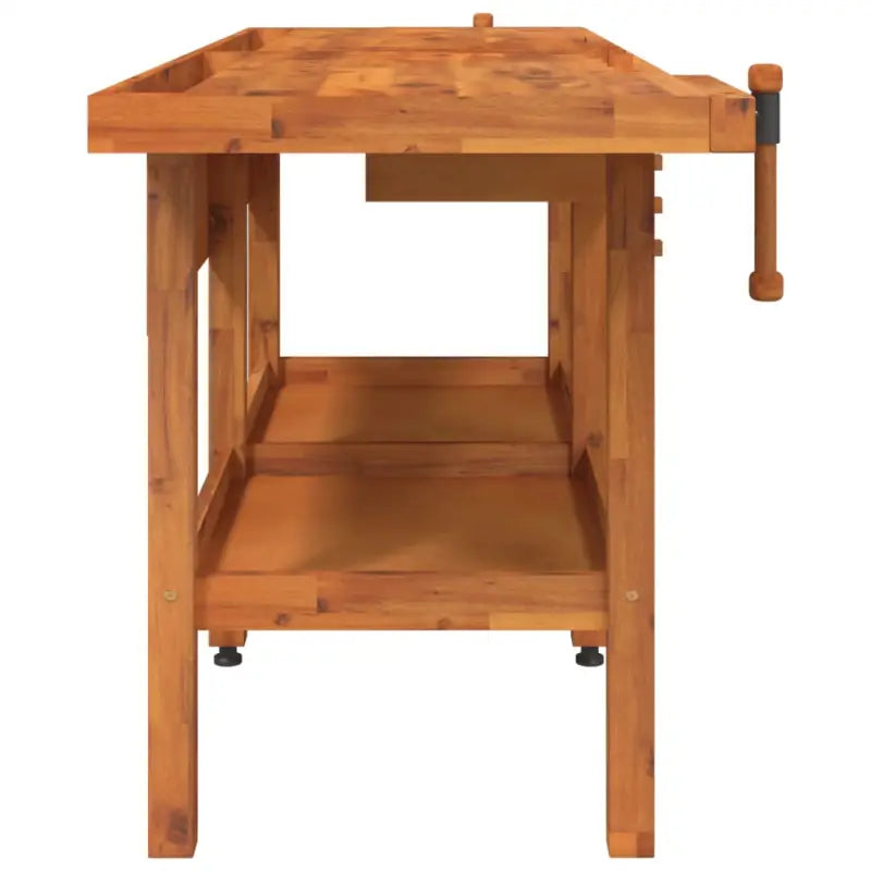 Houten Werkbank van Massief Acaciahout voor Garage en Werkplaats - Werkbanken