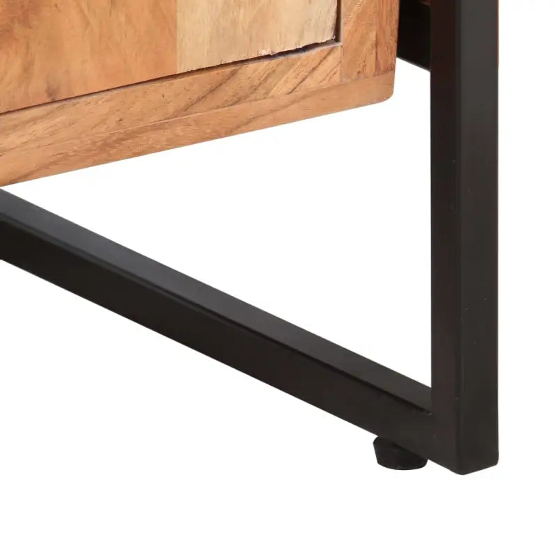 Industriële boekenkast van massief acaciahout met gepoedercoat ijzeren frame - Boekenkasten