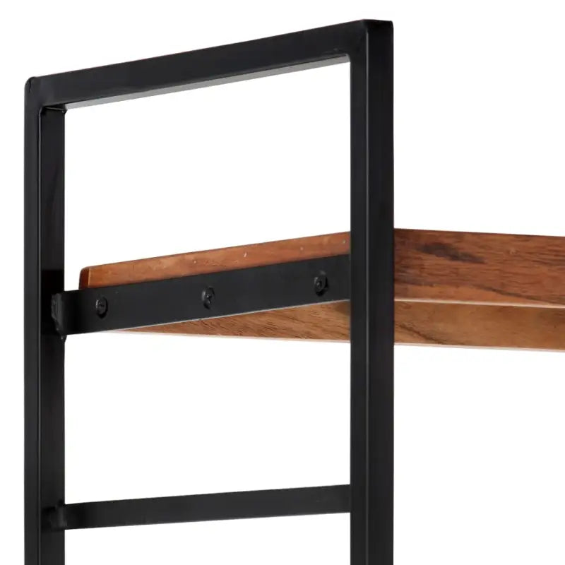 Industriële boekenkast van massief acaciahout met gepoedercoat ijzeren frame - Boekenkasten