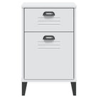 Industriële nachtkastjes van bewerkt hout voor een trendy interieur - Nachtkastjes