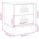 Industriële nachtkastjes van bewerkt hout voor trendy interieurs - Nachtkastjes