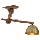 Industriële plafondlamp met massief mangohout en E27 fitting - Koper / 1 - Lampen