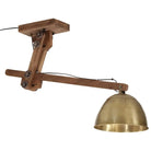 Industriële plafondlamp met massief mangohout en E27 fitting - Lampen