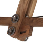 Industriële plafondlamp met massief mangohout en E27 fitting - Lampen