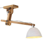 Industriële plafondlamp met massief mangohout en E27 fitting - Wit / 1 - Lampen