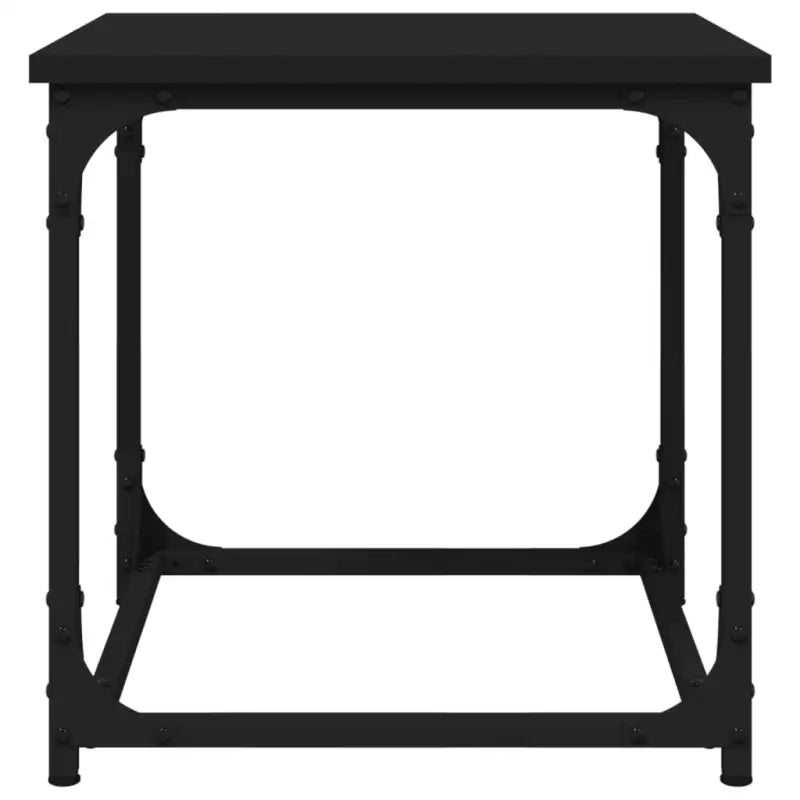 Industriele salontafel met bewerkt hout en aanpasbare poten - Salontafels