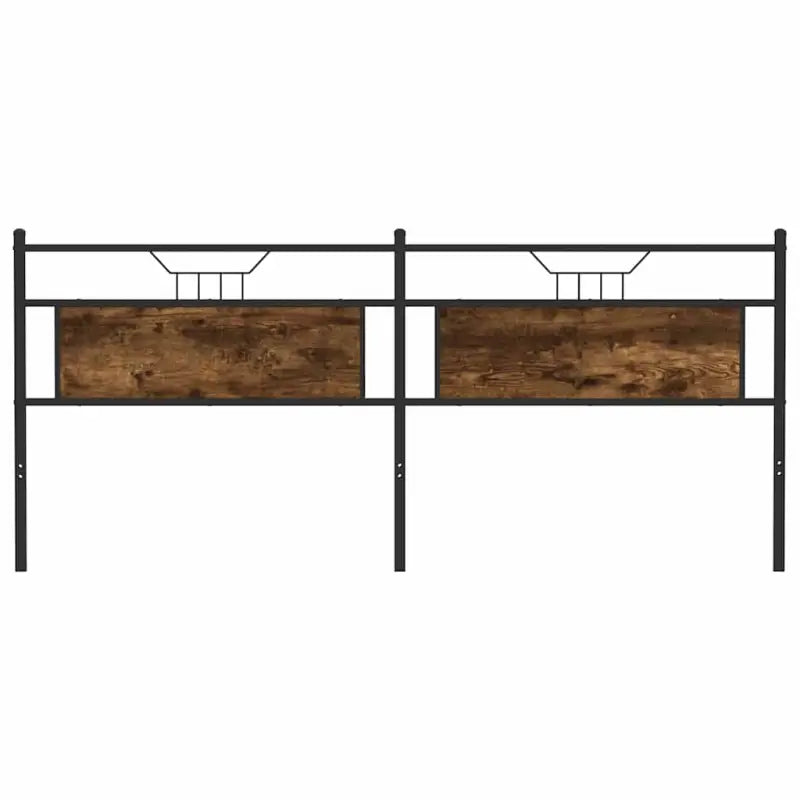 Industriële stijl hoofdbord van bewerkt hout met vierkante buizen - Hoofdborden en voetborden
