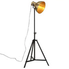 Industriële vloerlamp met verweerd blauw E27 fitting - Koper / 1 - Lampen