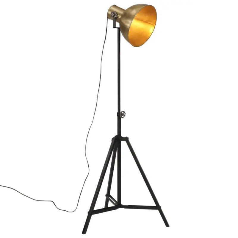 Industriële vloerlamp met verweerd blauw E27 fitting - Koper / 1 - Lampen