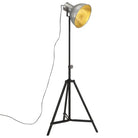 Industriële vloerlamp met verweerd blauw E27 fitting - Zilver / 1 - Lampen